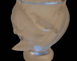 Lalique Dove Vase