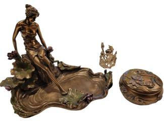 Art Nouveau Trinket Jewelry Dish Etc