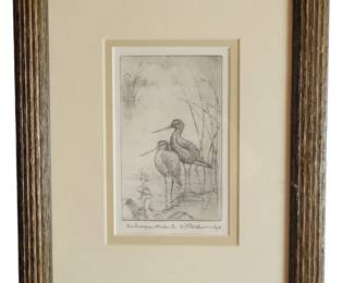 MN Artist W J Breckenridge Original Etching