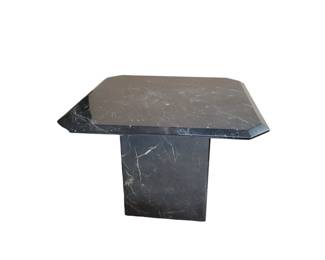 Vintage Italian Black Marble Square Table