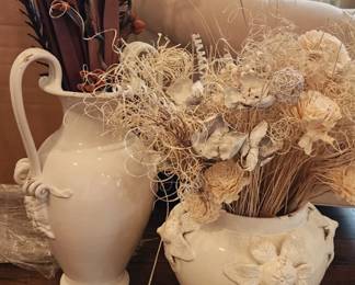 Decorative flowers and pots