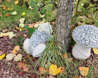 Frog mushroom yard garden