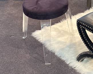 Lucite Vanity Stool