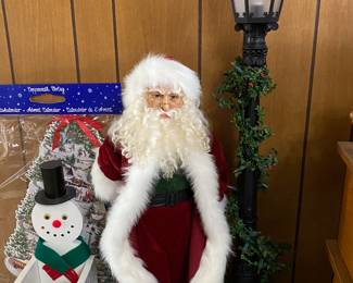Standing Santa with Lamp about 34 inches tall