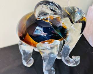 Blown Glass Elephant 
