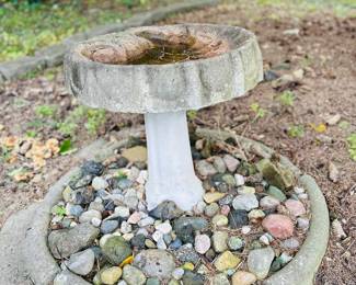 Cement Bird Bath 