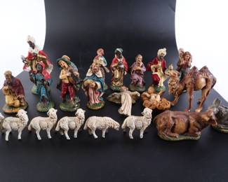 Lot 9557 Vintage 1960s Italian Nativity Figures