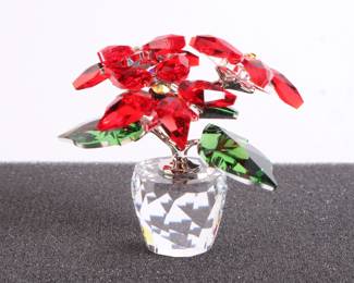 Lot 9552 Swarovski Crystal Miniature Poinsettia