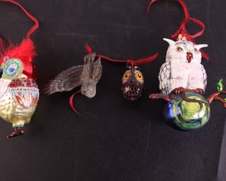 Lot 9533 Lot of Assorted Owl Ornaments