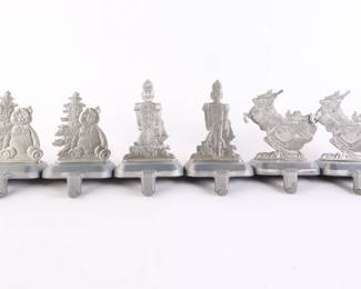 Lot 9530 Lot of 6 Mantel Stocking Hangers