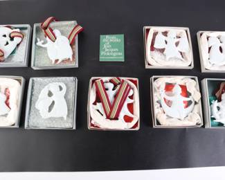 Lot 9531 Lot of 9 Vintage Haviland Limoges Porcelain Ornaments