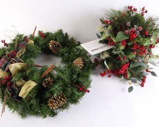 Lot 9524 20 Faux Wreath  Assorted Candle Greenery