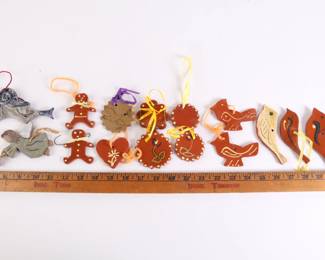 Lot 9504 Collection of Handmade Pottery Ornaments