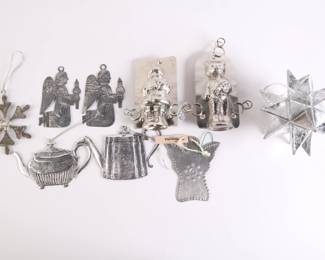 Lot 9501 Lot Silver Tone Ornaments  Candy Molds