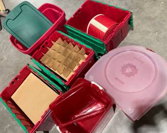 Lot 9093 Lot of Holiday Storage Organizer Bins