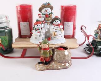 Lot 9086 Lot of Holiday Decor and Candles