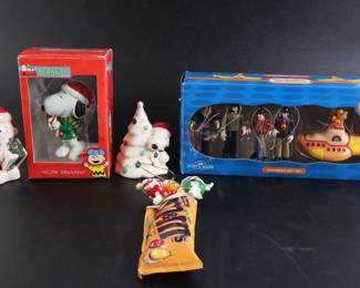 Lot 9078 Lot of Collectible Christmas Ornaments and Decor