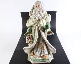 Lot 8259 Fitz and Floyd Classics  Green Santa Ceramic Figurine