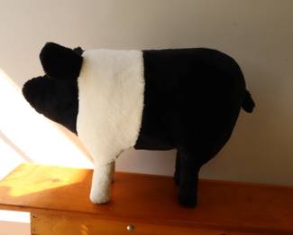 Lot 8107 19h Standing Belted Pig  Plush Stuffed Animal Toy