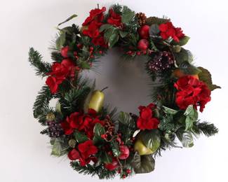 Lot 6052 24 Della Robia Hydrangea Fruit Wreath