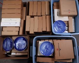 Lot 908 HUGE Lot of Vtg 1960s80s BG Bing Grondahl Denmark Collectible Plates