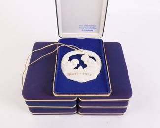 Lot 904 Lot of 7 Vintage Gorham Parian Medallion Ornaments