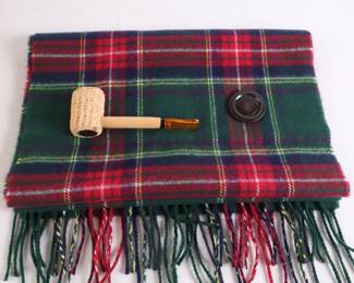 Lot 900 DIY Frosty the Snowman Kit 1 w Plaid Cashmere Scarf