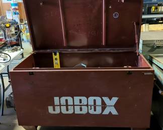 Heavy Duty Rolling Jobox, 35" x 51" x 24", Including Wire Brushes, Files, Hand Tools, Goggles, Level And More