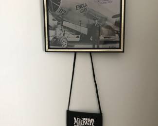 Signed by Admiral Pete Tibet with the Enola Gay and framed!
