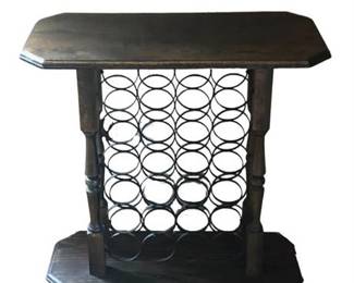 Lot 286  
Vintage Wood & Metal Wine Bottle Floor Rack