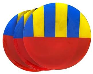 Lot 065   
Vintage Fused Art Glass Platters, Set of Three