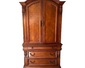 Lot 020
Vintage Furniture of America Solid Cherry Wood Armoire with Two Drawers