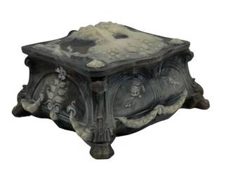 Lot 034  
Genuine Incolay Stone Trinket Box