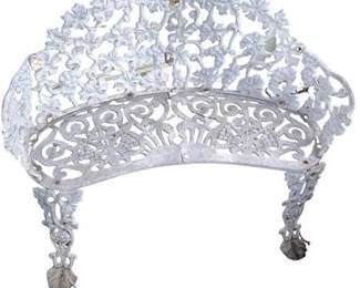 Lot 287-O 
Victorian Cast Iron Patio Bench Love Seat