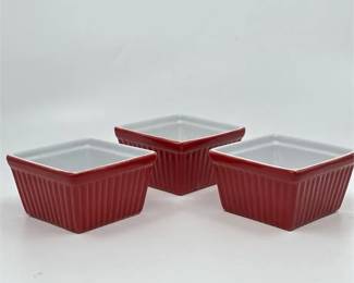 Lot 174K  
Set of Three Crate & Barrel Snack Ramikins