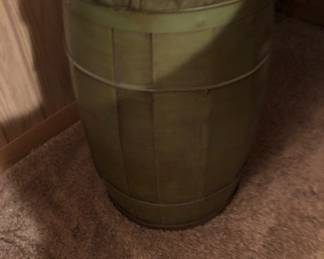 PAIR OF BARREL STOOLS