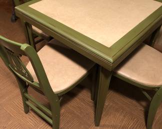 CARD TABLE AND CHAIRS
