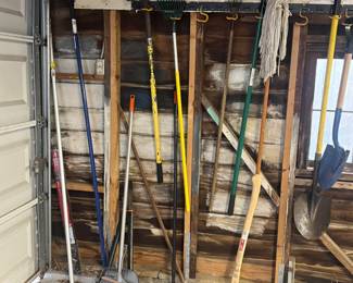 Assortment of long handled the tools