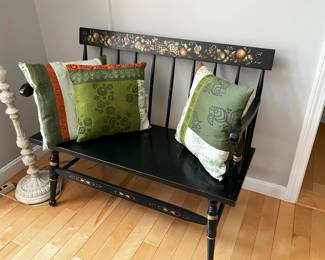 *** CORRECTION  **  This is not signed Hitchcock                       Just a very nice bench.