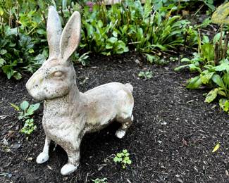 One of many cast iron animal lawn ornaments