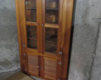 Pine corner cupboard