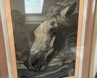 Horse Sketch ~ By May Ross  1895,  Connecticut.