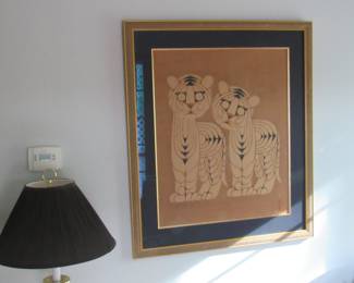 Quintessential Mid-century.  Signed Ini  Kumo and dated.  One of two in this sale