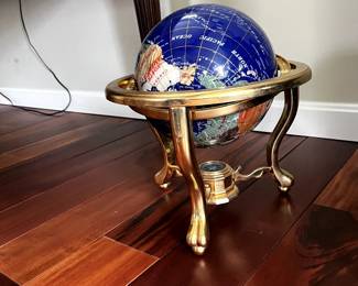 Brass and enamel globe