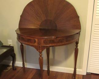 Inlaid Demi-lune card table  Ca.1940