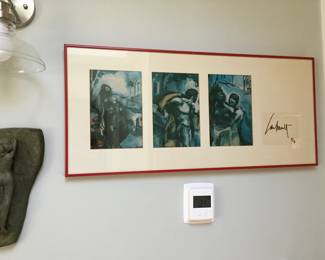 Framed Canadian Art show brochour with artist signature.