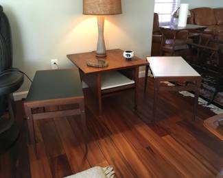 Mid Century Brown-Saltman  Hide-a-way Tables
