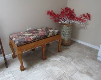 Weller vase, one of several wonderful benches