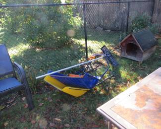 Snow scoops and rake