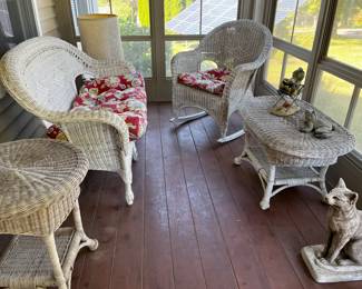 Wicker furniture set. Can be sold separately per piece.